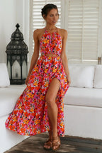 Keira Floral Cutout Halter Maxi Dress FINAL