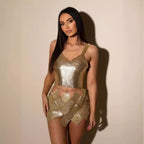 Elegance Gradient Metallic Cami Top