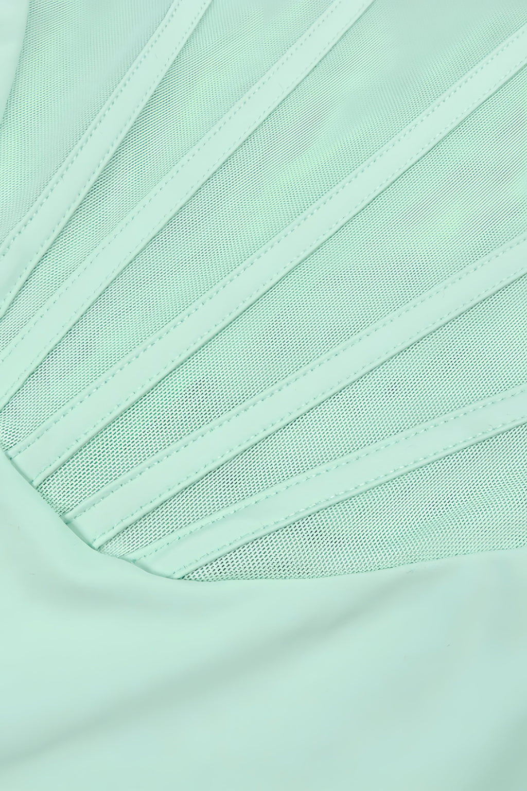 Gened Green Ribbon Sheer Chiffon Maxi Dress