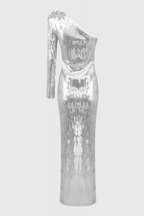 Carl 3D Floral Sequin Maxi Dress
