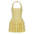 Aziya Halter Pleated Mini Dress