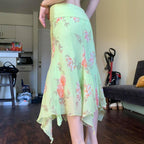 Aries Floral Mesh Skirt
