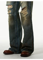 Distressed Baggy Ripped Denim Jeans