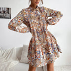 Raina Printed Button Down Shirt Dress FINAL
