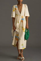 Fashionable Parisian Maelien - Summer floral dress