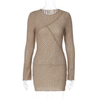 Dress Slim Fit Long Sleeve Ripped Hip for