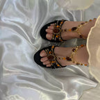 Sila Rhinestone Vintage Sandals