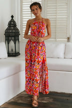 Keira Floral Cutout Halter Maxi Dress FINAL