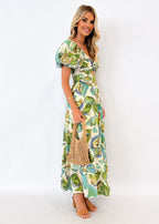 Nora Boutique Dress with Puff Sleeves Premium Wardrobe Essential