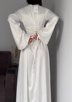 Aurora Satin Long Sleeve Maxi Dress