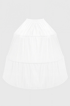 Pavoed Halter Puff Maxi Dress