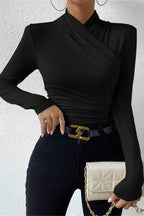 Slim Fit Versatile Pleated T-shirt