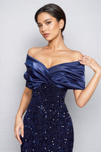 Meli Sequin Fishtail Maxi Dress