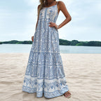 Smiling For No Reason Floral Maxi Dress Blue FINAL