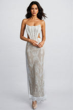 Ivran Sleeveless Lace Maxi Dress