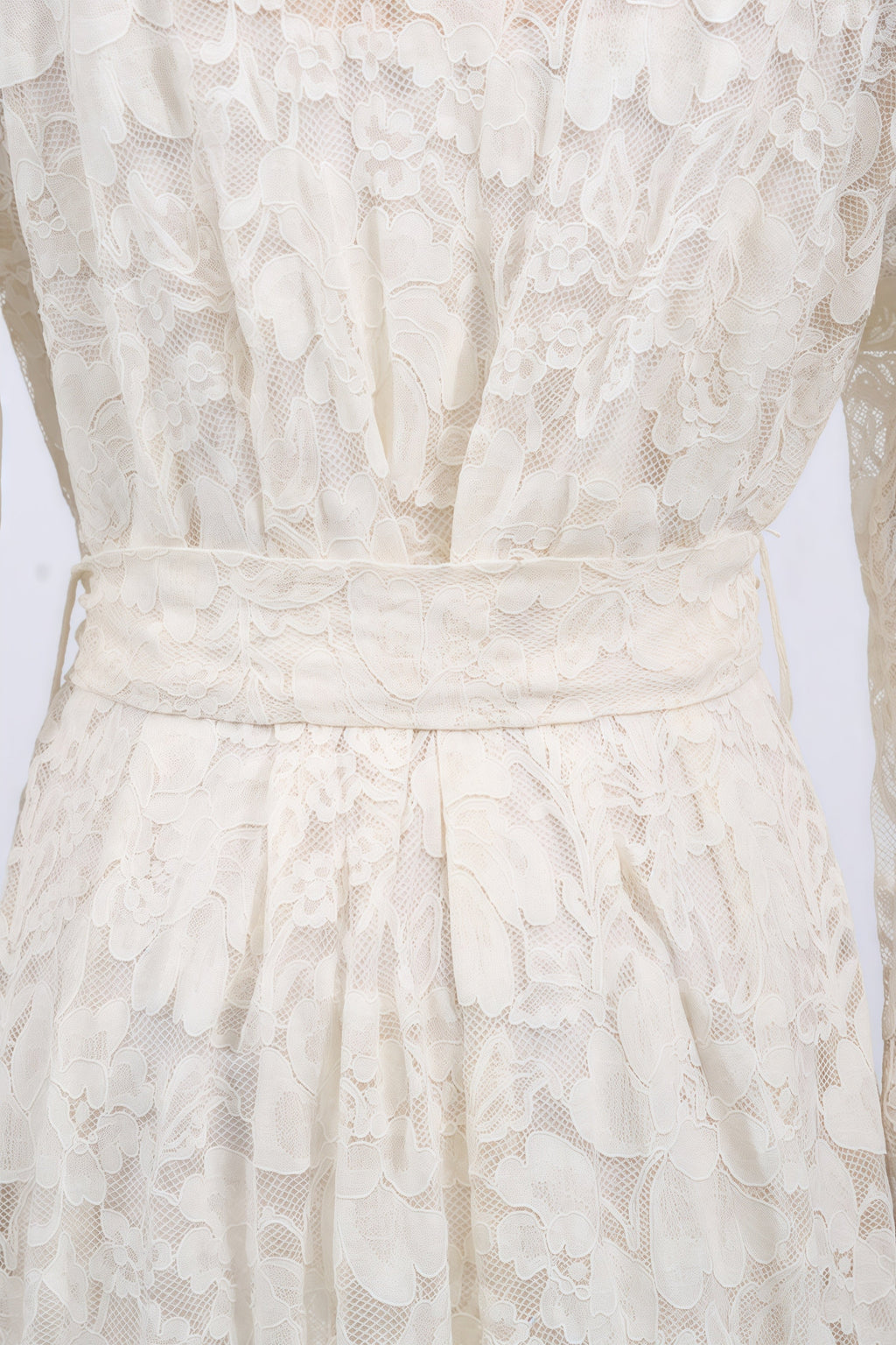 Melis Pleated Corded Lace Midi Dress