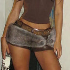 Rachael Faux Fur Belt