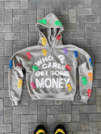 Retro Letter Print Y2K Loose Comfortable Zip Hoodie