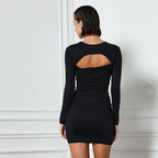 French Elegant Dress High Waist A Line Slim Fit Slimming Dress