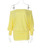 Aaliya Off Shoulder Ruched Mini Dress