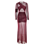 Bruna Maxi Dress Maroon