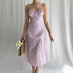 Ileana Exclusive Women's Floral Slit Midi Dress Boutique Collection