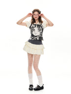 Anime-Inspired Polo & Pleated Skirt Set