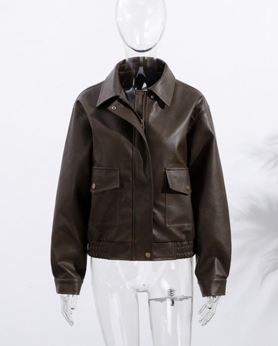 Evie Oversize Leather Jacket