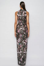 Charkd Lace Embroidered Flower Maxi Dress
