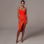 DressBetty - Slim Irregular Drawstring Skirt