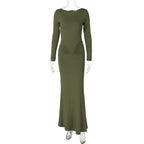 Mildred Pleated Long Sleeve Dress