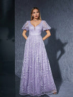 Bubble Sleeve Split Dress Sweet Fairy Photo Shoot Birthday Dress Embroidered Mesh