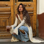 Aiden Crochet Long Cardigan