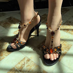 Sila Rhinestone Vintage Sandals