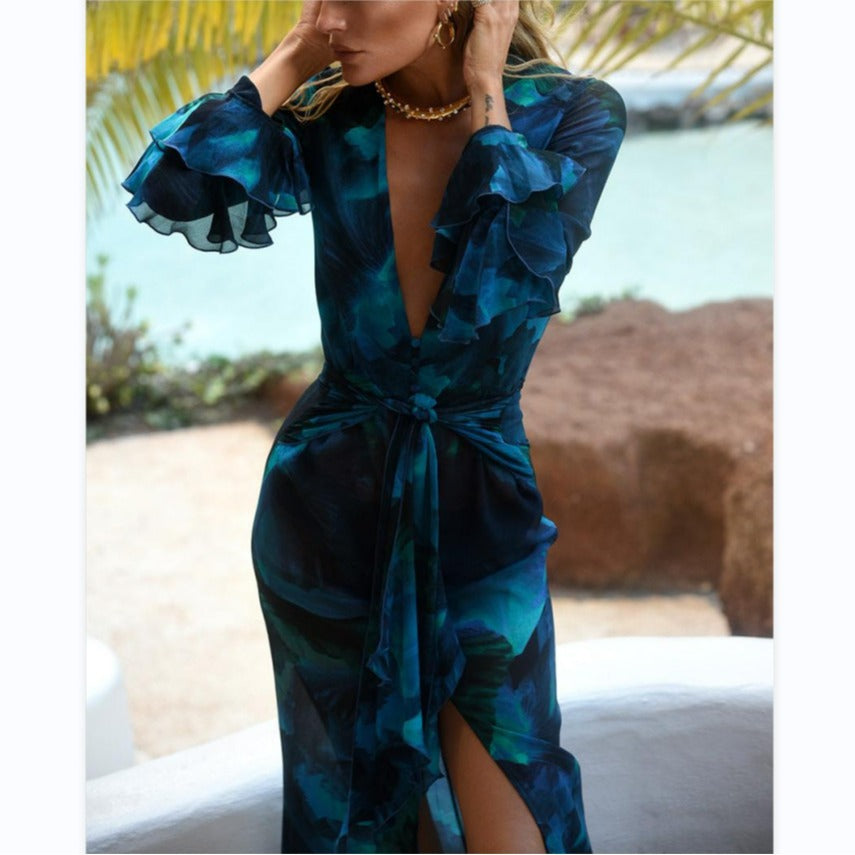 Bell Sleeve Maxi Dress