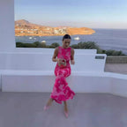 Embroidered Sleeveless Straight Vacation Dress