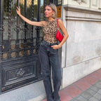 Posey Leopard Print Slant Bodysuit