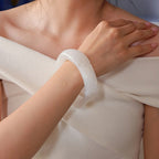 Irregular Geometric Round Acrylic Bracelet