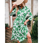 Sedra Paisley Boho Maxi Dress Green