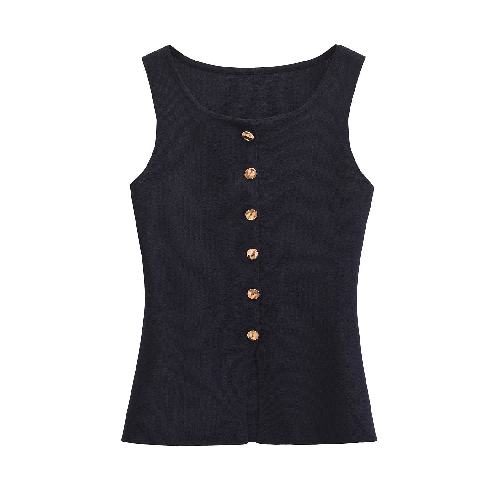 Neely Gold Button Knit Vest