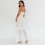 Tube Top Sleeveless Backless Dress Slim Mid Length Dress