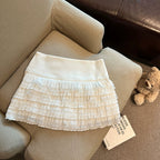 Maliah Tiered Lace Mini Skirt