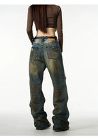 Distressed Baggy Ripped Denim Jeans