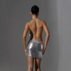 Chic Glamorous Metallic Two Piece Set