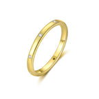 Sterling Silver Square Geometric Zirconia Ring