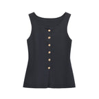 Neely Gold Button Knit Vest