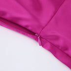 Didi Satin Drape Mini Dress Bright Fuchsia