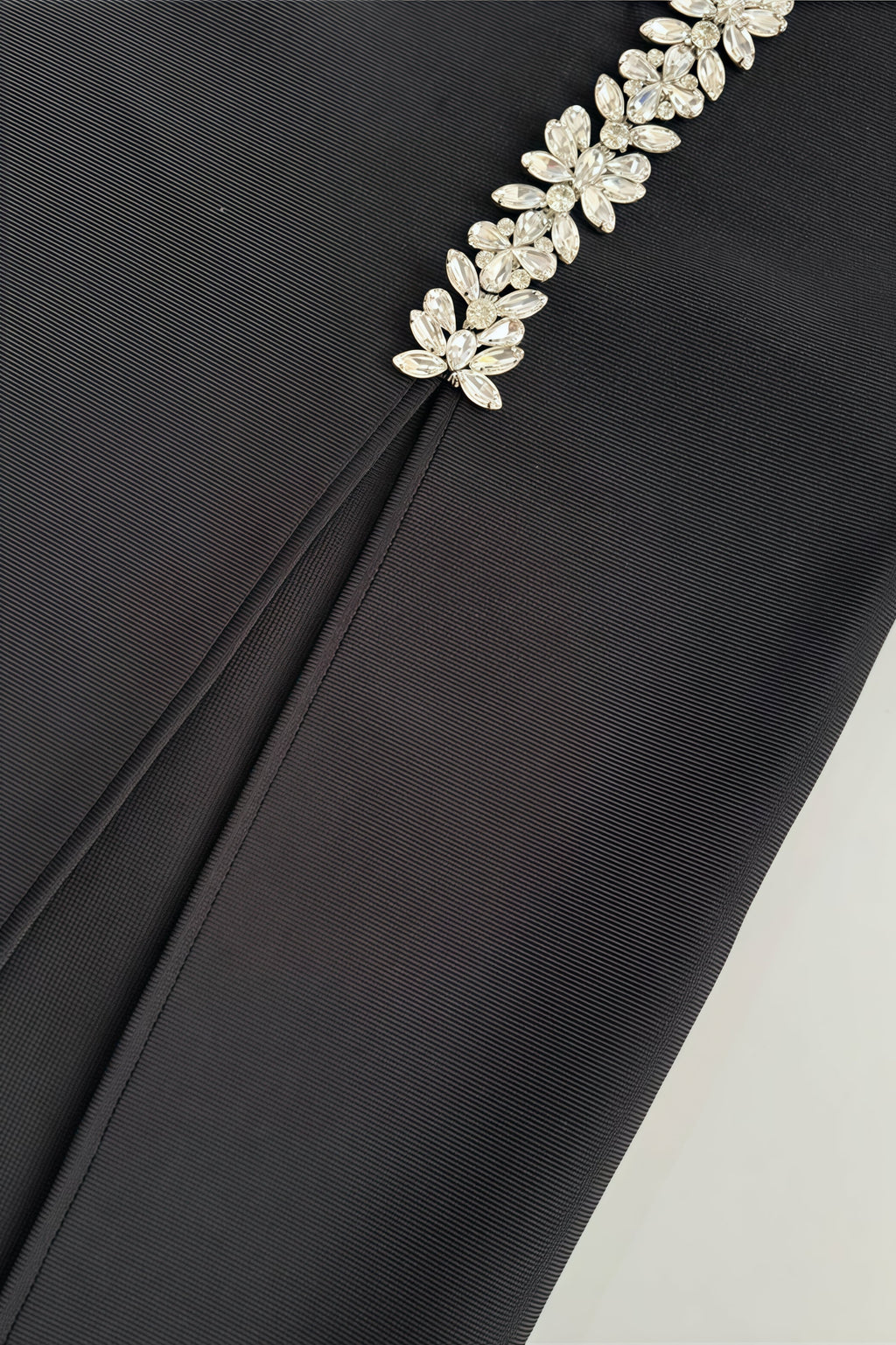 Willd Single Shoulder Studded Slit Maxi Dress