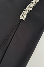 Willd Single Shoulder Studded Slit Maxi Dress