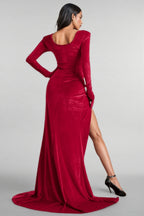 Jenny Red High Waisted Glove Maxi Dress